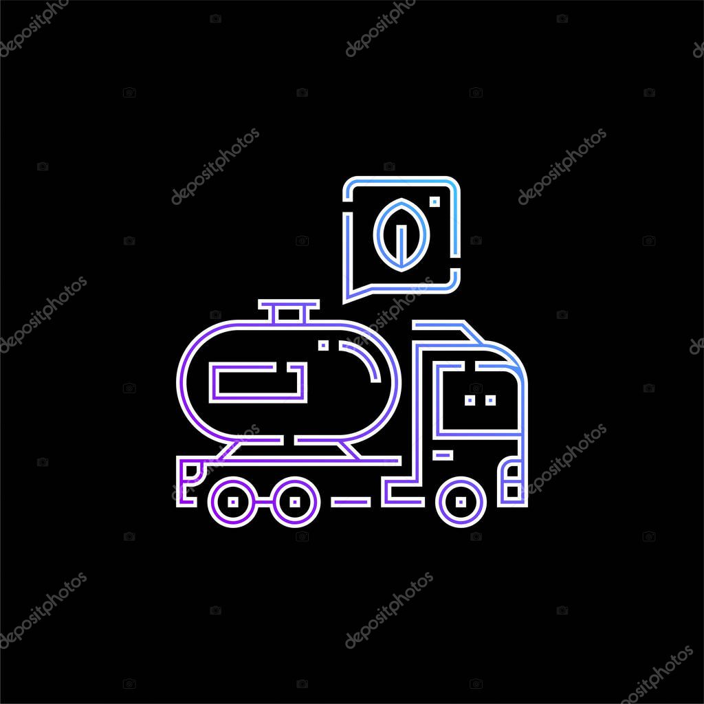 Biodiesel blue gradient vector icon
