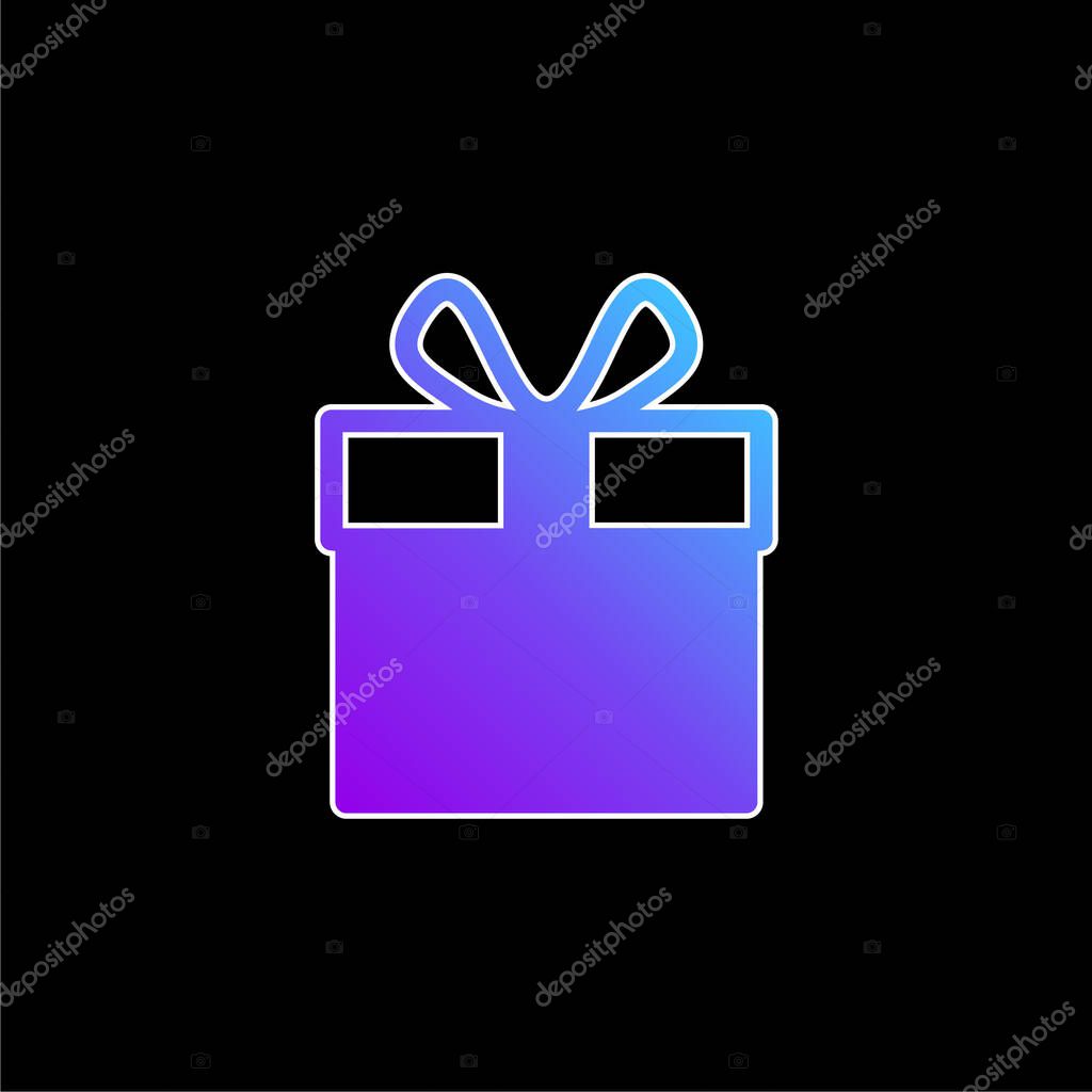 Big Gift blue gradient vector icon