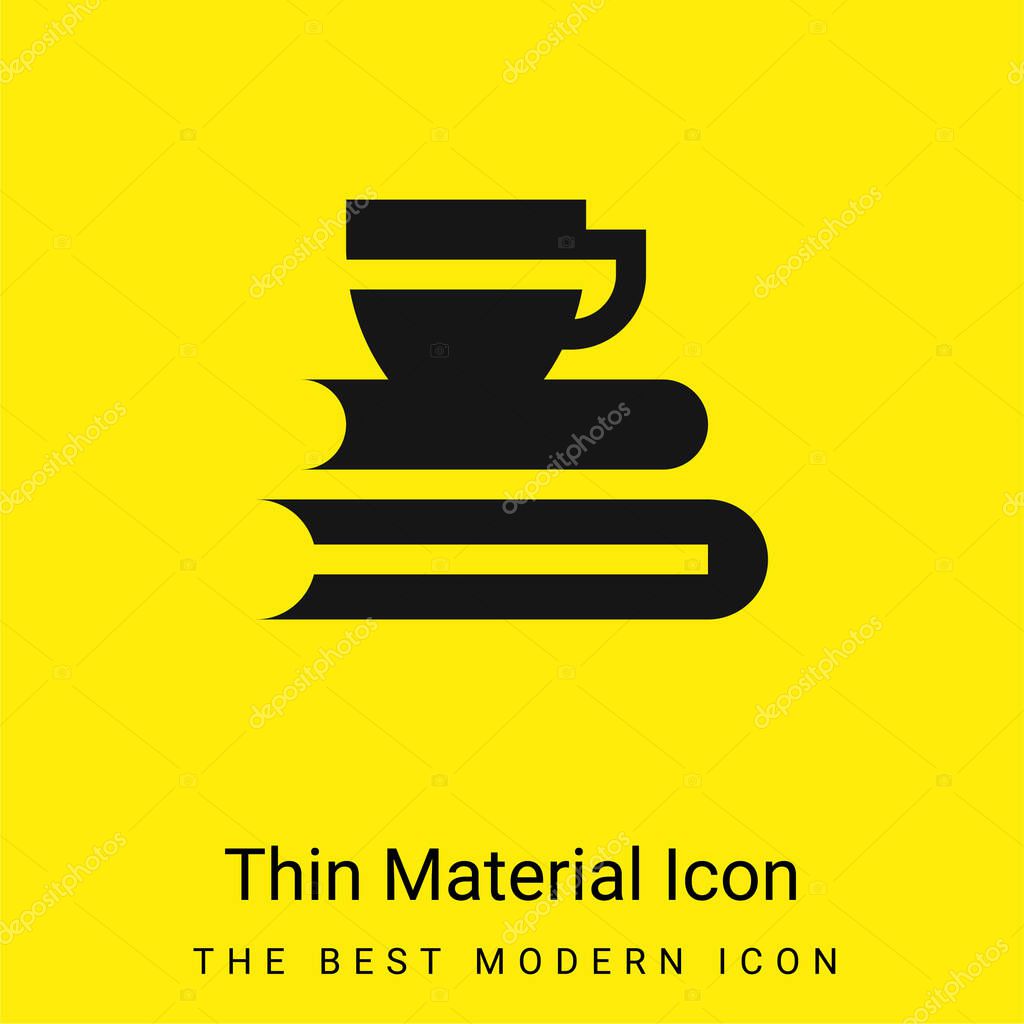 Books minimal bright yellow material icon