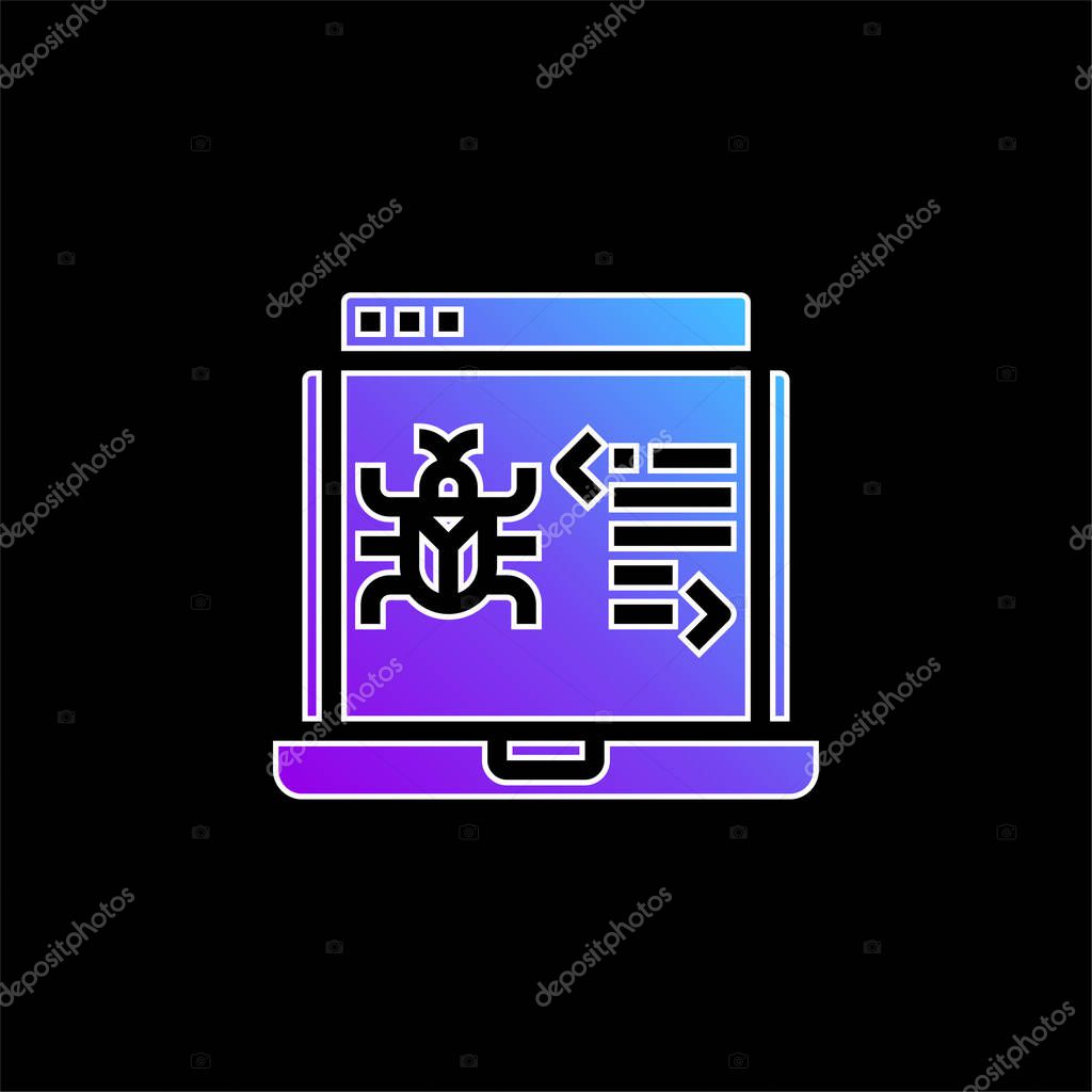 Antivirus blue gradient vector icon