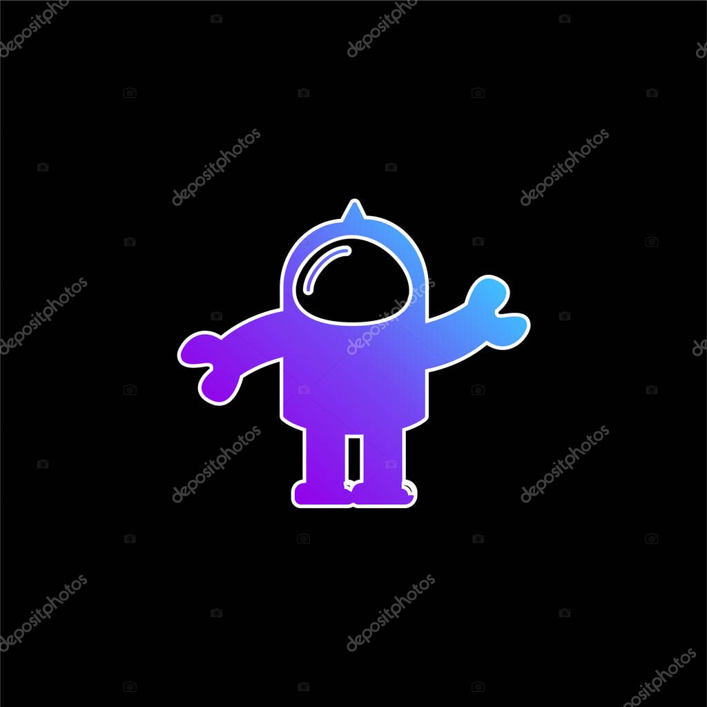 Astronaut Suit blue gradient vector icon