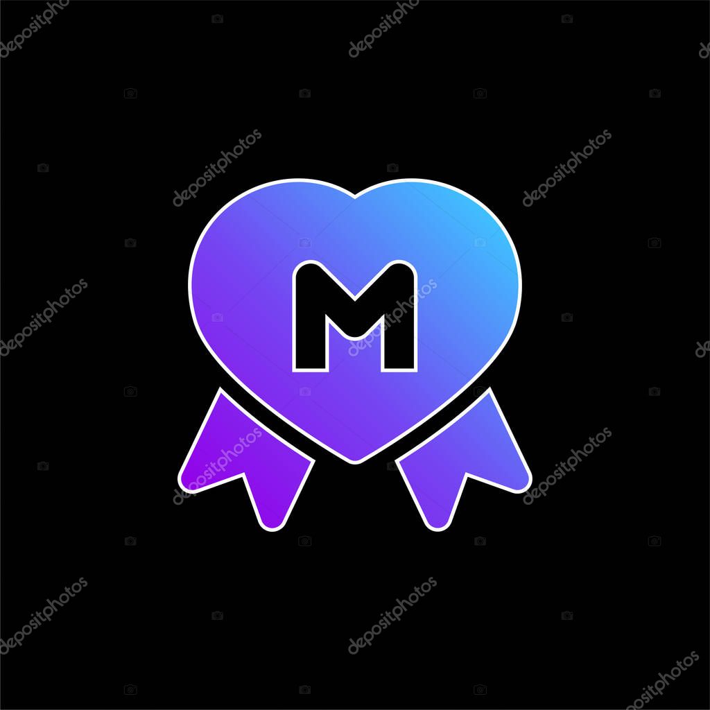 Award blue gradient vector icon