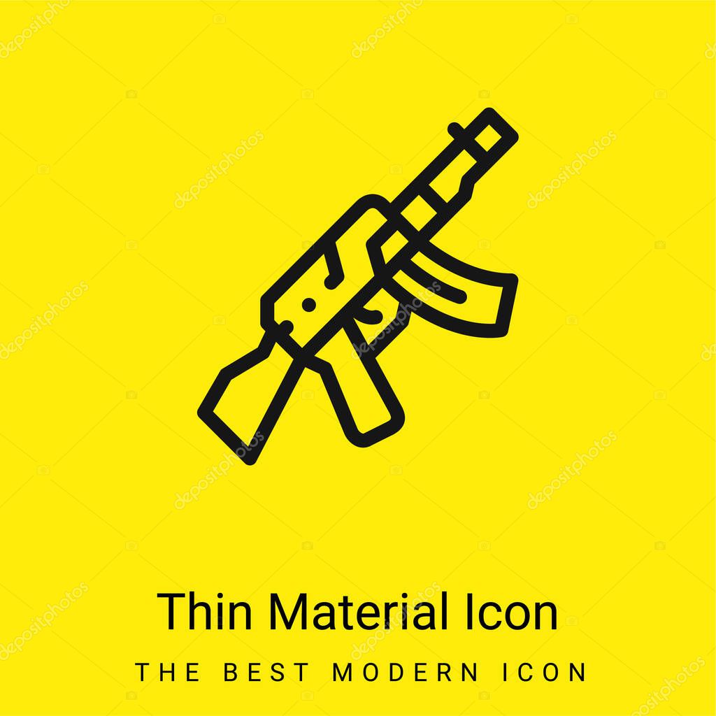 Assault Rifle minimal bright yellow material icon