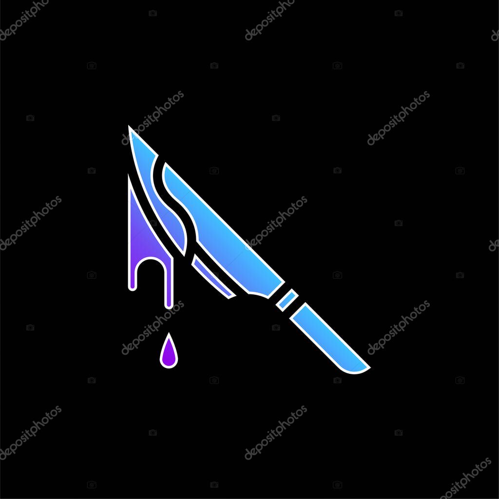 Bloody blue gradient vector icon