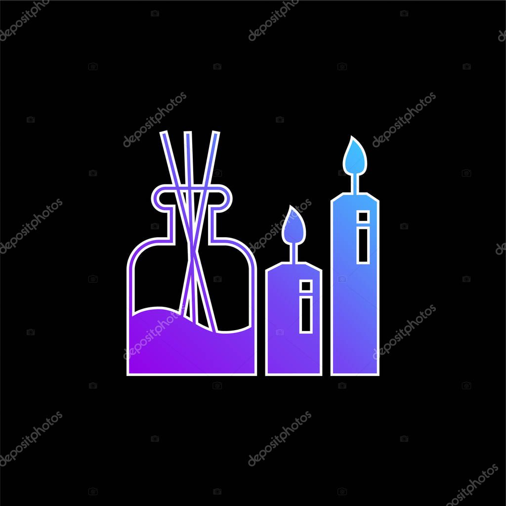 Aromatherapy blue gradient vector icon