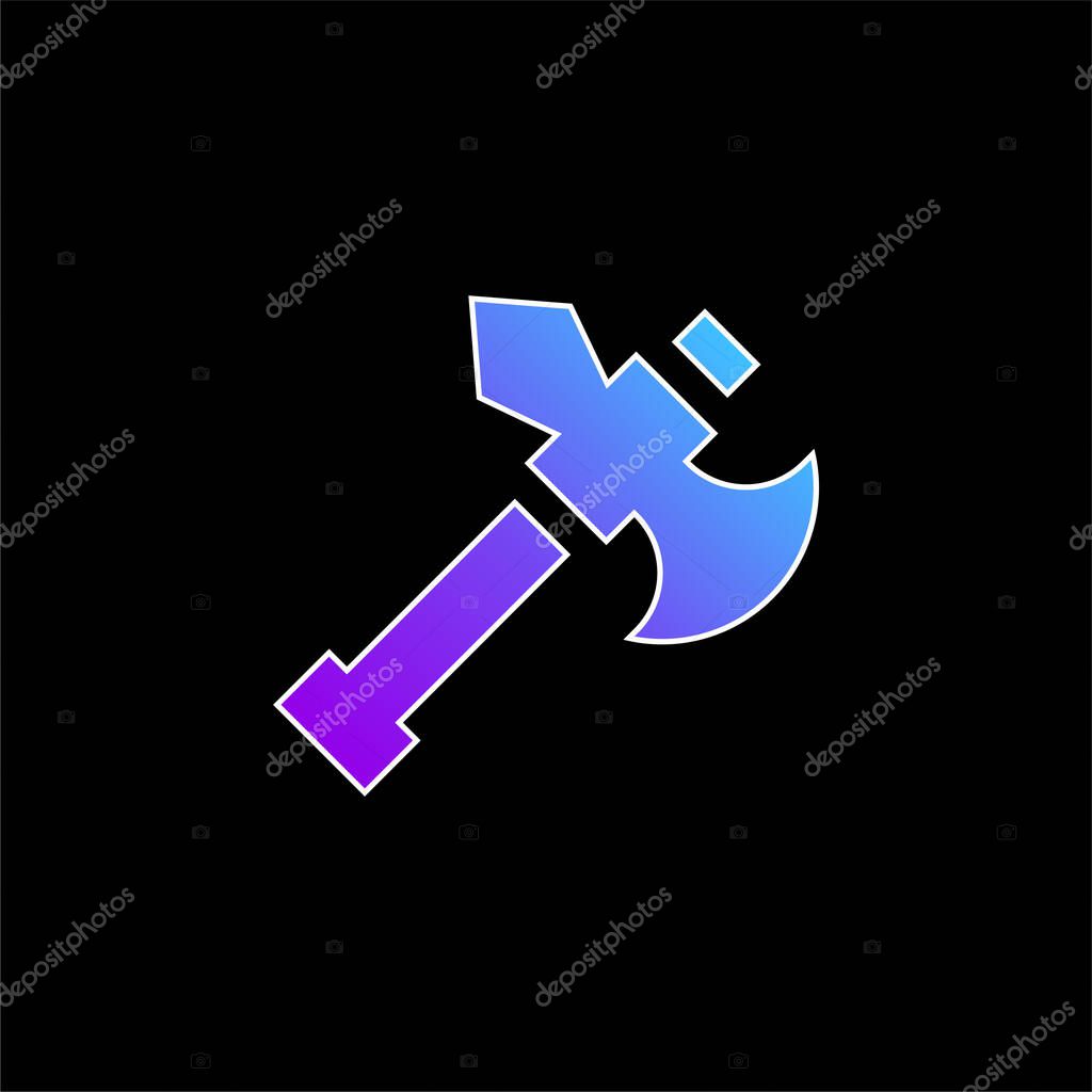 Axe blue gradient vector icon
