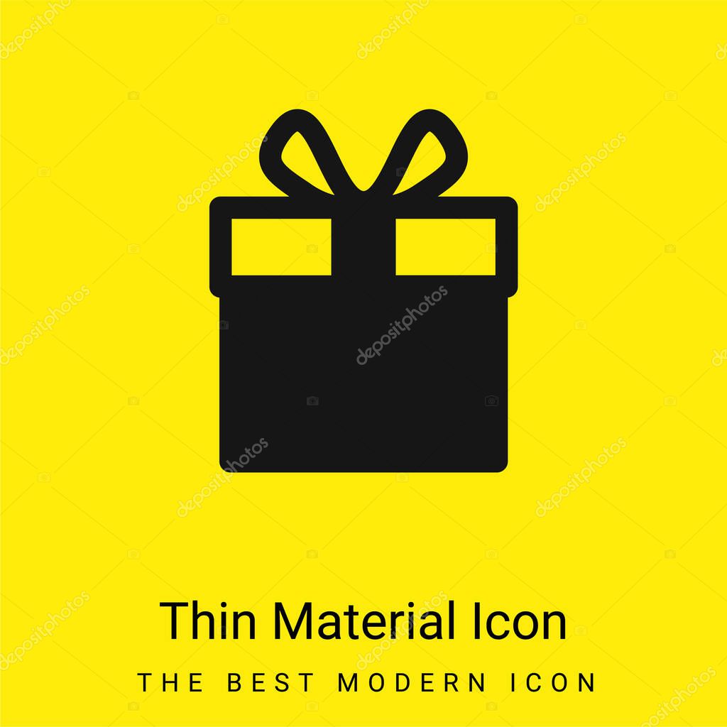 Big Gift minimal bright yellow material icon