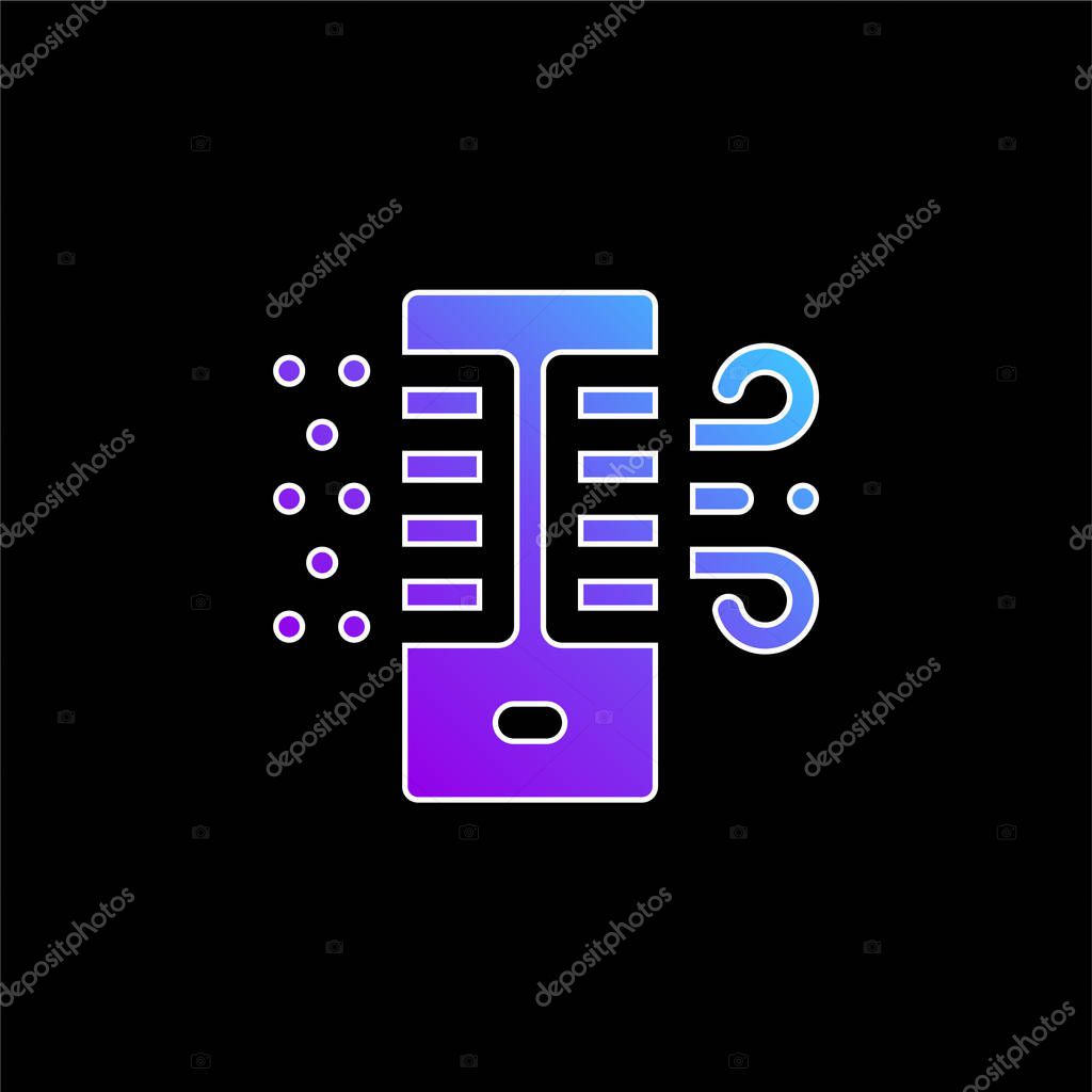 Air Purifier blue gradient vector icon