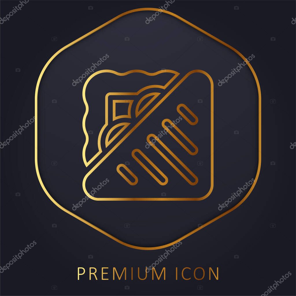 Bread golden line premium logo or icon