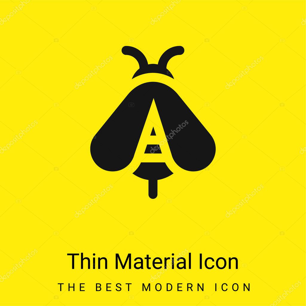 Bee minimal bright yellow material icon