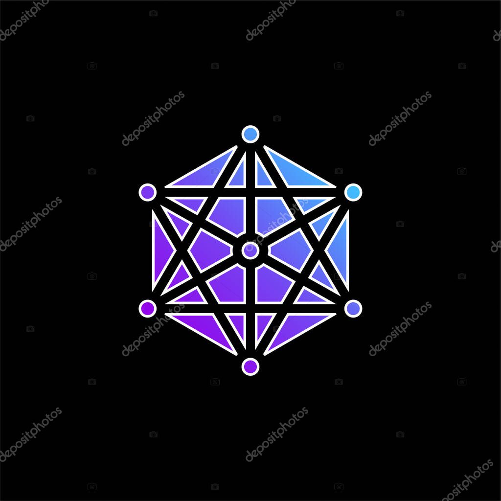 Big Data blue gradient vector icon