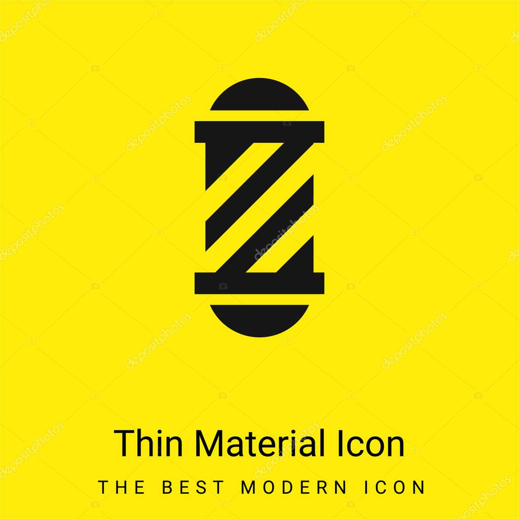 Barber Pole minimal bright yellow material icon