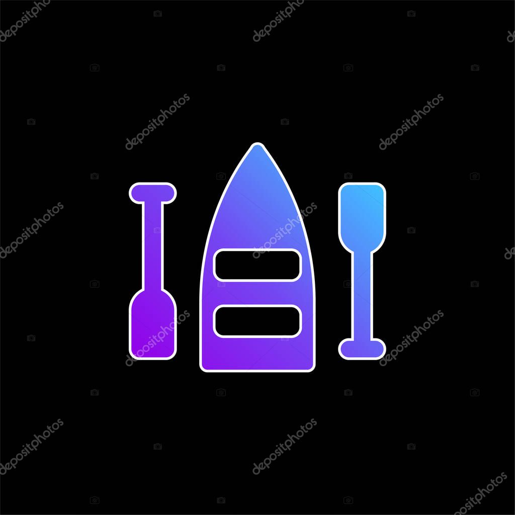 Boat blue gradient vector icon