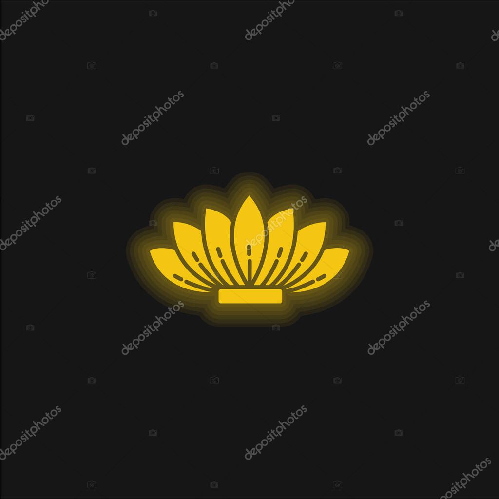 Agave yellow glowing neon icon