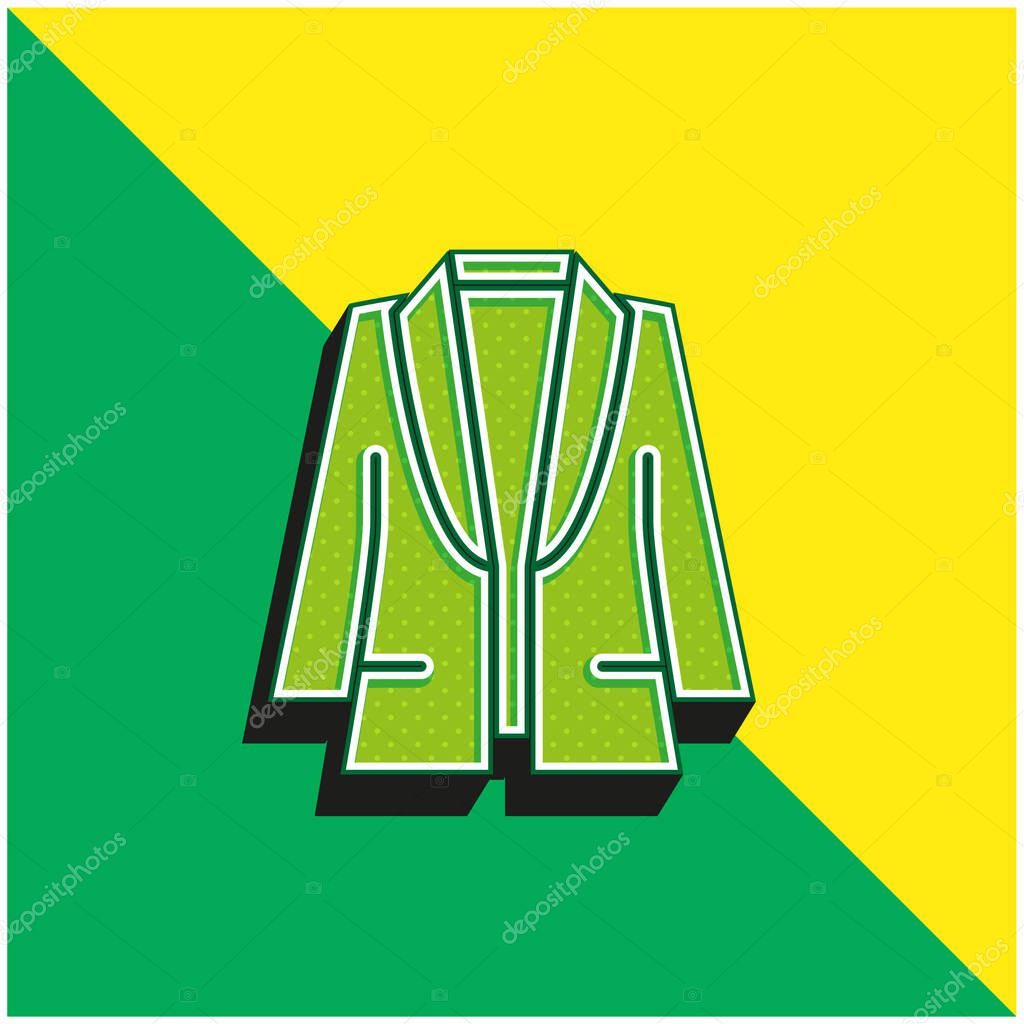 Blazer Green and yellow modern 3d vector icon logo