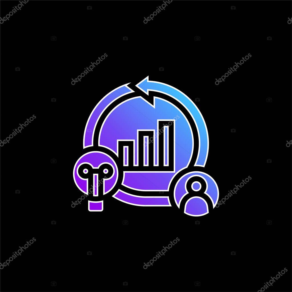 Agile blue gradient vector icon
