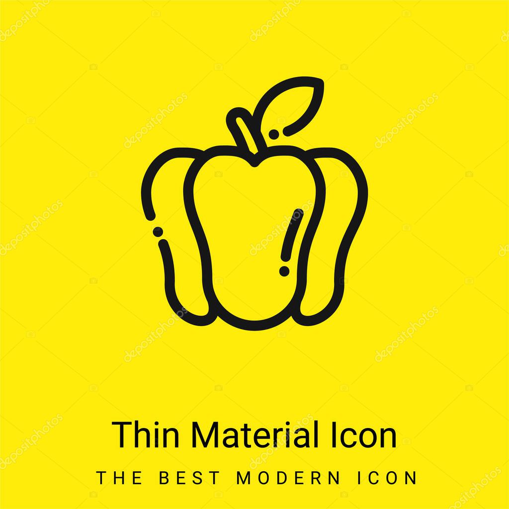 Bell Pepper minimal bright yellow material icon
