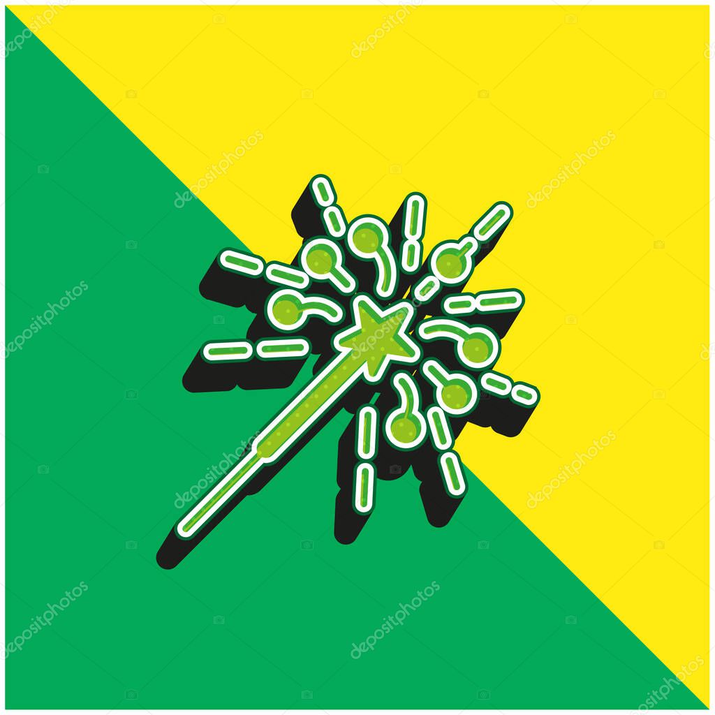Bengal Light Green and yellow modern 3d vector icon logo