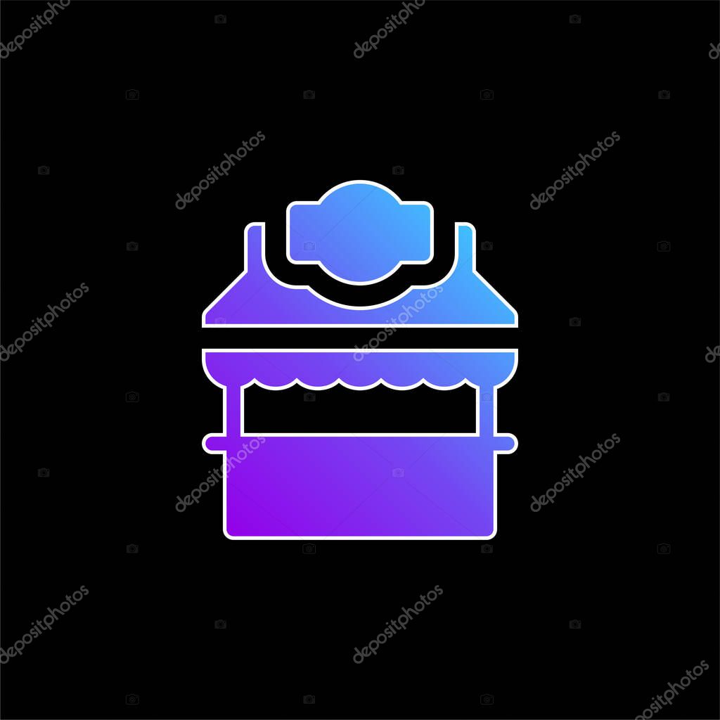 Booth blue gradient vector icon