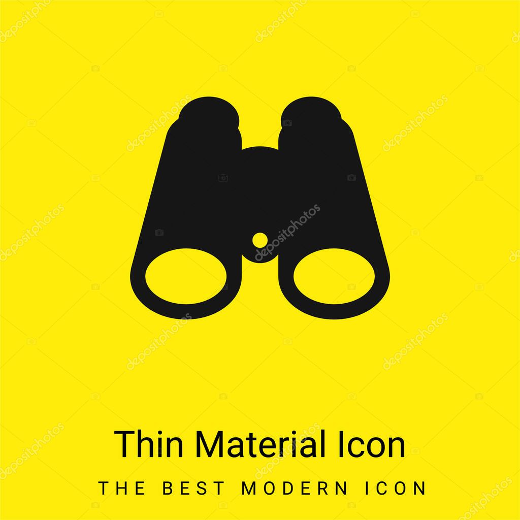Binoculars minimal bright yellow material icon