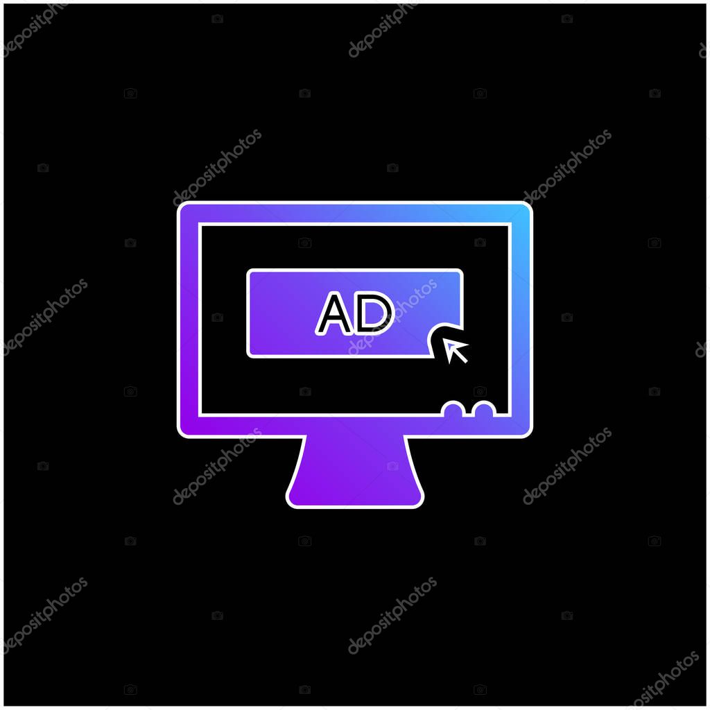 AD Media blue gradient vector icon