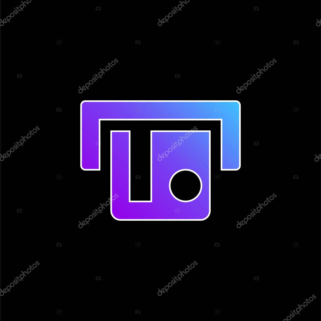 Atm blue gradient vector icon