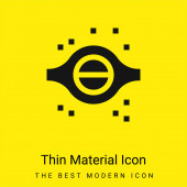 Černá díra minimální jasně žlutý materiál ikona