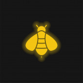Méhsárga ragyogó neon ikon