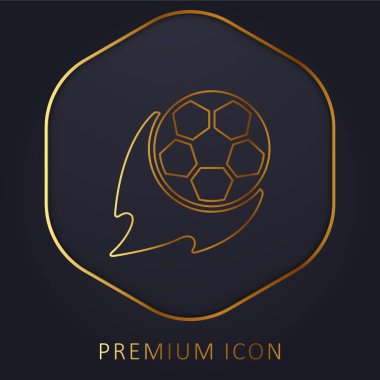 Top altın çizgi premium logo veya simge