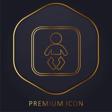 Bebek Bölgesi Altın Hat prim logosu veya simgesi