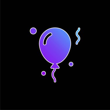 Balon mavi gradyan vektör simgesi