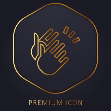 Applause golden line premium logo or icon clipart