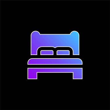 Yatak mavisi gradyan vektör simgesi