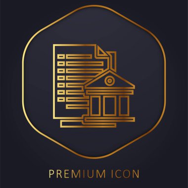 Bankacılık altın çizgisi prim logosu veya simgesi