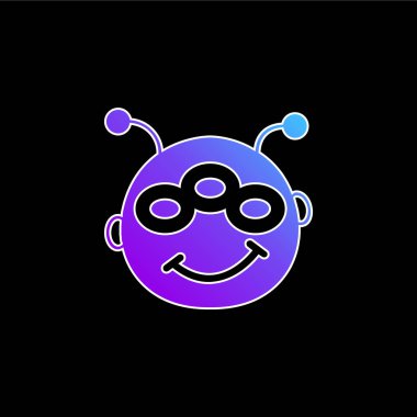 Uzaylı mavi gradyan vektör simgesi