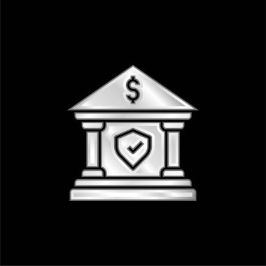 Banka gümüş kaplamalı metalik simge