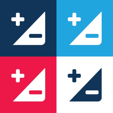 Ayarlama Düğmesi mavi ve kırmızı En az dört renk simgesi