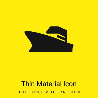 Battleship minimal bright yellow material icon clipart
