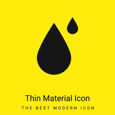 Big And Small Drops minimal bright yellow material icon clipart