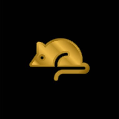 Altın kaplama metalik simge ya da logo vektörü deneniyor