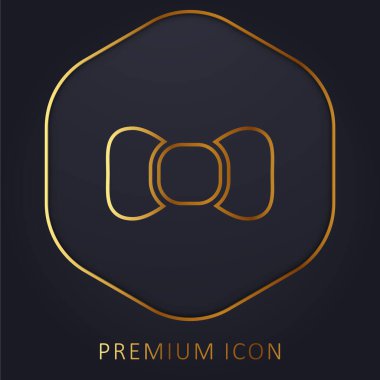 Altın çizgi prim logosu veya simgesi