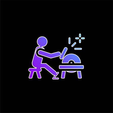 Demirci mavi gradyan vektör simgesi