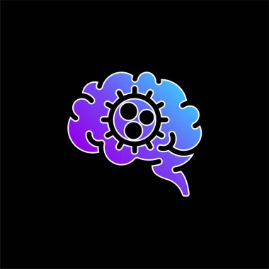 Beyin mavisi gradyan vektör simgesi