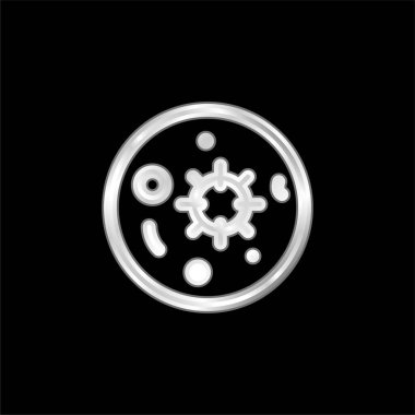 Kan testi gümüş kaplama metalik simge