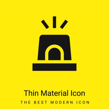 Alarm en düşük düzeyde parlak sarı madde simgesi