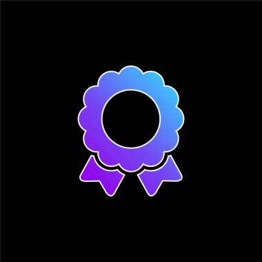 Rozet mavi gradyan vektör simgesi