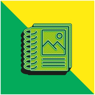 Binding Green and yellow modern 3d vector icon logo clipart