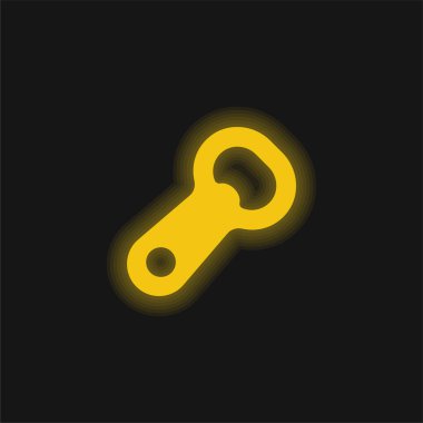 Şişe Açan Sarı Parlak Neon simgesi