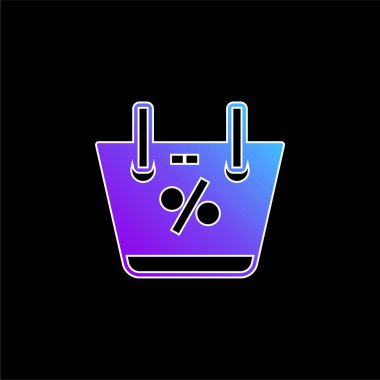 Sepet mavisi gradyan vektör simgesi