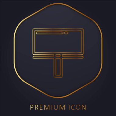 Billboard altın çizgisi prim logosu veya simgesi